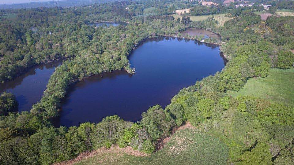 Main Lake where Big Carp are caught - by Brittany Forest Lakes