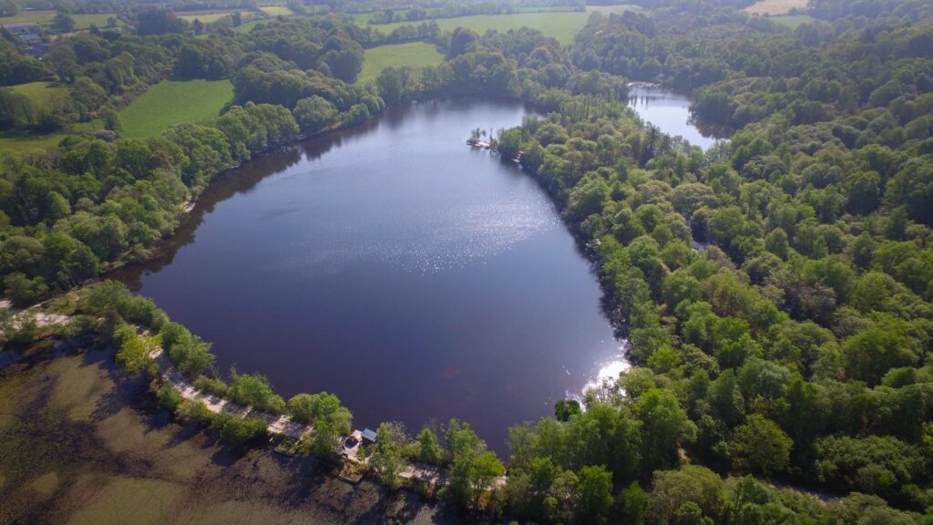 Main carp fishing lake - by Brittany Forest Lakes