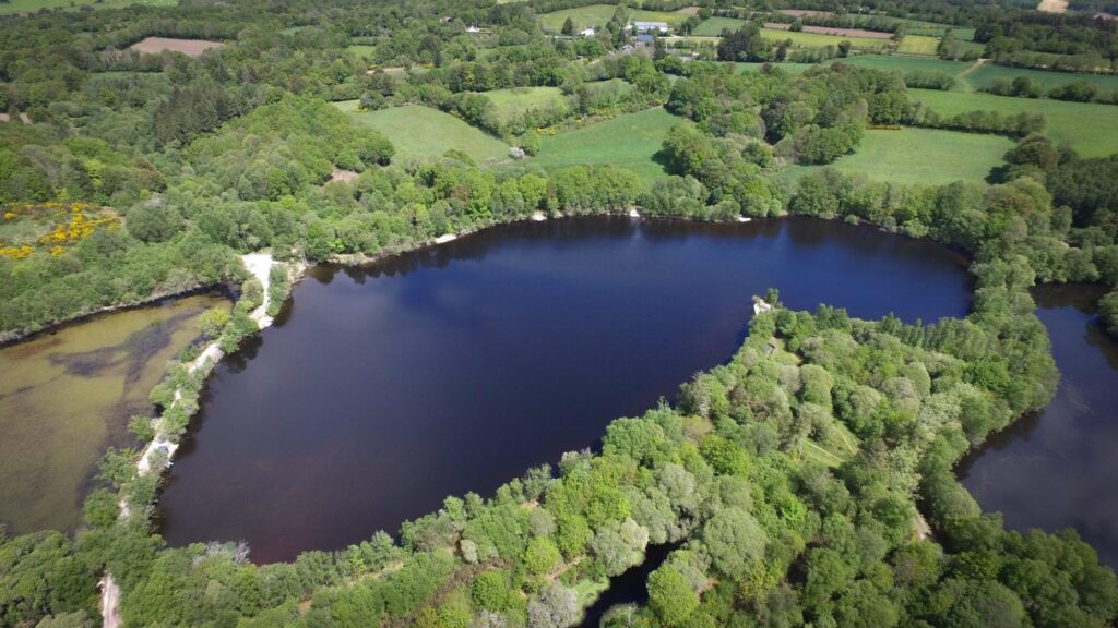 Main carp fishing lake - by Brittany Forest Lakes